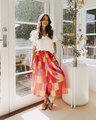 ELM SOLEIL CHECK WIDE LEG PANT