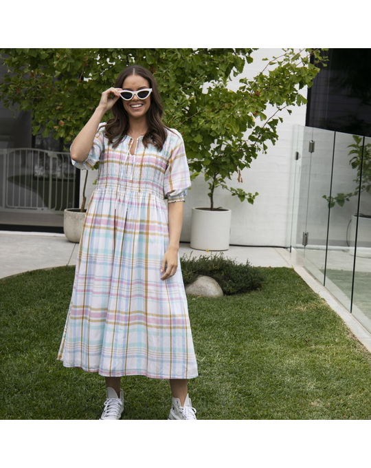 ELM GRETA CHECK DRESS