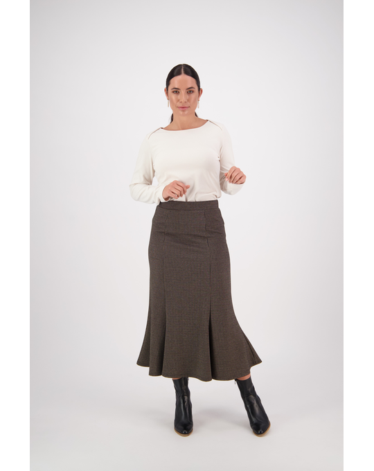 VASSALLI MID LENGTH FLUTED SKIRT