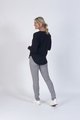 VASSALLI MERINO ROUND NECK TOP WITH DOME CUFF DETAIL