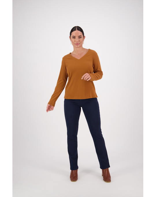 VASSALLI V NECK LONG SLEEVE TOP