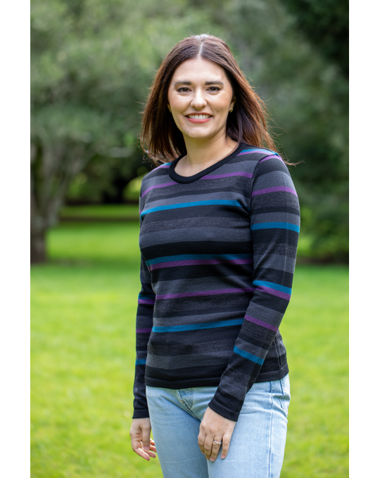 COUNTRY LAINE MULTISTRIPE SWEATER 