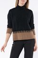 JUMP CONTRAST CABLE PULLOVER