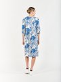 OBI FLOCK SHIFT DRESS