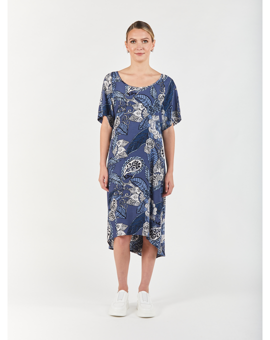 OBI PAISLEY RAGLAN DRESS