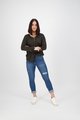 VASSALLI SKINNY LEG ANKLE GRAZER HIGH RISE JEAN WITH FOLDED CUFF