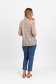 VASSALLI BUTTON FRONT GINGHAM SHIRT WITH TABS