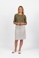 VASSALLI KNEE LENGTH SKIRT WITH CONTRAST BUTTONS AND TRIM