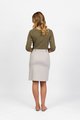 VASSALLI KNEE LENGTH SKIRT WITH CONTRAST BUTTONS AND TRIM