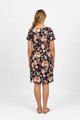 VASSALLI PRINTED LIGHT WEIGHT FITTED DRESS WITH SHORT SLEEVES