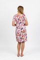 VASSALLI PRINTED LIGHT WEIGHT FITTED DRESS WITH SHORT SLEEVES