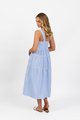 VASSALLI SLEEVELESS TIERED DRESS WITH WIDE STRAPS