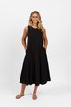 VASSALLI PLAIN LONG SLEEVELESS DRESS WITH ROUND NECK