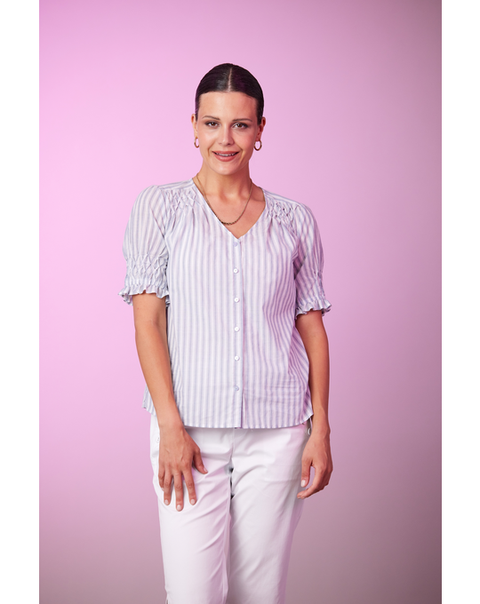 NEWPORT HANNAH BUTTON FRONT TOP