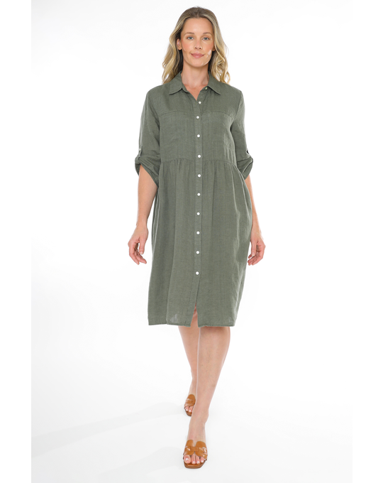 JUMP 2 PKT LINEN DRESS