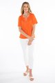 JUMP V NECK FLUTTER SHORT SLEEVE TOP