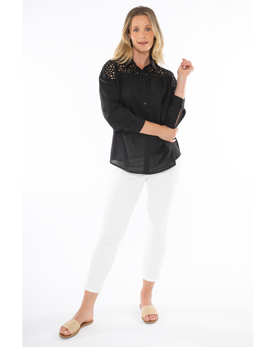 JUMP BRODERIE SHOULDER SHIRT