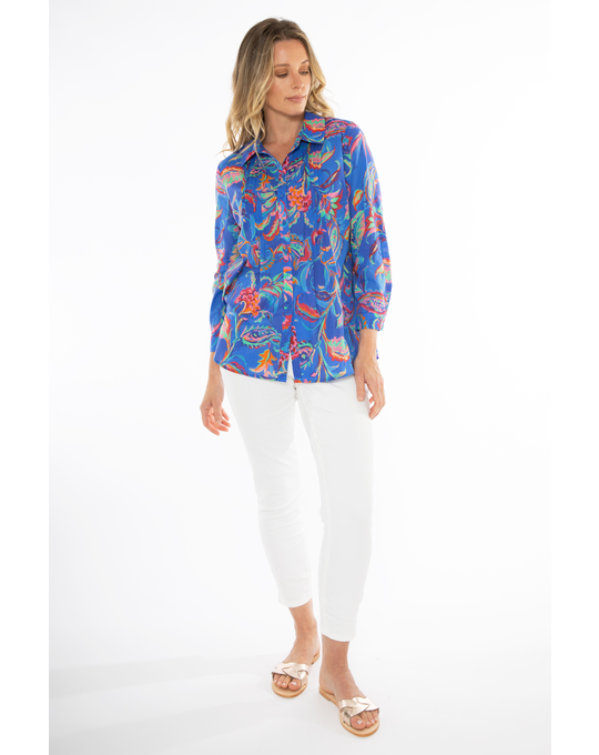 JUMP COBALT FLORA SHIRT