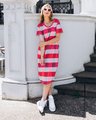 ELM MONACO CHECK TEE DRESS