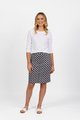 VASSALLI PRINTED LIGHTWEIGHT SKIRT WITH CENTRE BACK VENT