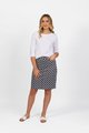 VASSALLI PRINTED LIGHTWEIGHT SKIRT WITH CENTRE BACK VENT