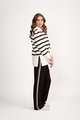 VASSALLI HIGH NECK RELAXED FIT SWEATER WITH SIDE SPLITS