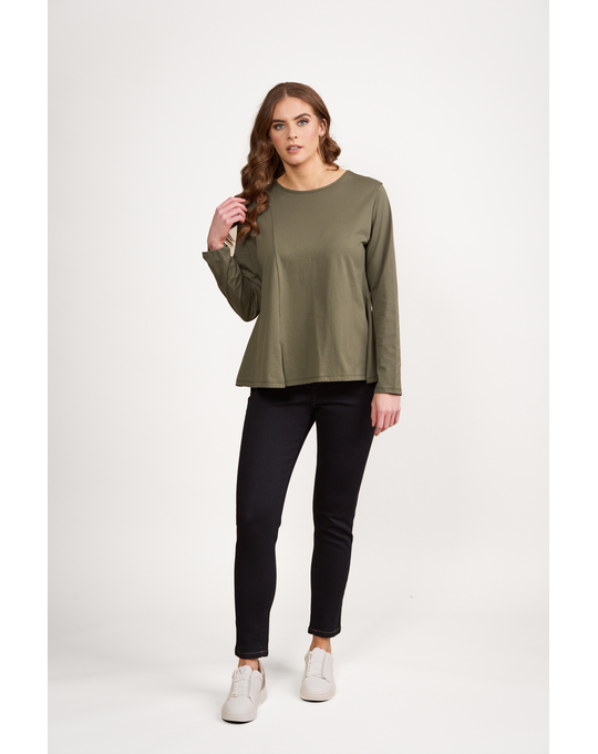 VASSALLI SWING TOP WITH OFF CENTRE SPLIT DETAIL
