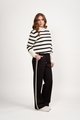 VASSALLI WIDE LEG FULL LENGTH PANT WITH SIDE STRIPE PANEL