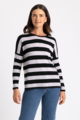 ROYAL MERINO STRIPED DROP SHOULDER JUMPER