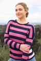 ROYAL MERINO STRIPED DROP SHOULDER JUMPER