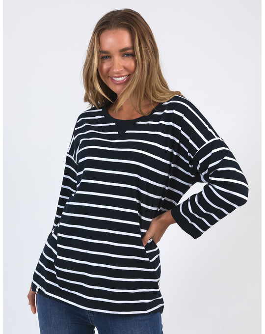 ELM ANNIE 3/4 SLEEVE STRIPE TEE