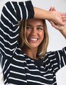 ELM ANNIE 3/4 SLEEVE STRIPE TEE