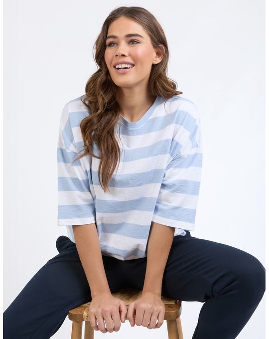 ELM MAZIE BLOCK STRIPE SWEAT