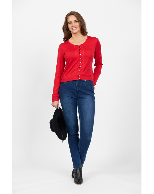 VASSALLI  MERINO CROPPED CARDI