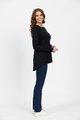 VASSALLI  MERINO LONG SLEEVE TOP WITH BACK BUTTON DETAIL