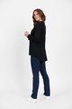 VASSALLI  MERINO LONG SLEEVE TOP WITH BACK BUTTON DETAIL