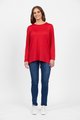 VASSALLI  MERINO LONG SLEEVE TOP WITH BACK BUTTON DETAIL