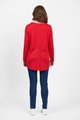 VASSALLI  MERINO LONG SLEEVE TOP WITH BACK BUTTON DETAIL