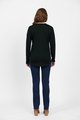 VASSALLI  MERINO V NECK TOP WITH BUTTON CUFF DETAIL
