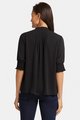 NYDJ S/S PLEATED PEASANT BLOUSE