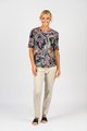 VASSALLI 3/4 SLEEVE ROUND KNIT TOP