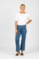 VASSALLI WIDE LEG ANKLE GRAZIER JEAN WITH FRONT PATCH POCKET