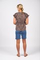 VASSALLI PRINTED DROP SHOULDER TOP WITH SHIRRING DETAIL