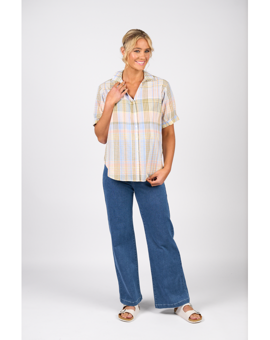 VASSALLI DROPPED SHOULDER SHIRT WITH ROUNDED HEM