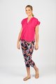 VASSALLI DROP SHOULDER TOP WITH SHIRRING DETAIL