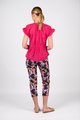 VASSALLI DROP SHOULDER TOP WITH SHIRRING DETAIL