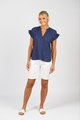 VASSALLI DROP SHOULDER TOP WITH SHIRRING DETAIL