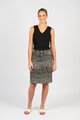 VASSALLI PRINTED LIGHTWEIGHT SKIRT WITH CENTRE BACK VENT