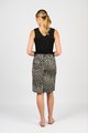 VASSALLI PRINTED LIGHTWEIGHT SKIRT WITH CENTRE BACK VENT