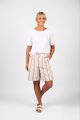 VASSALLI WIDE LEG ABOVE KNEE SHORT WITH PLEAT DETAIL
